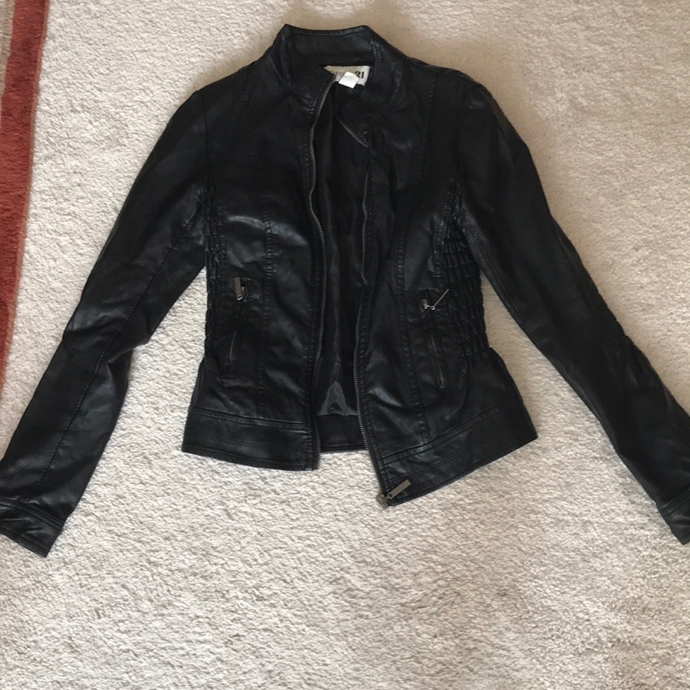 Black leather jacket